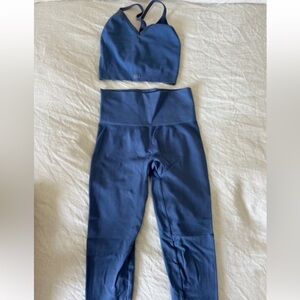 SET Active Blue Leggings & Tank workout set